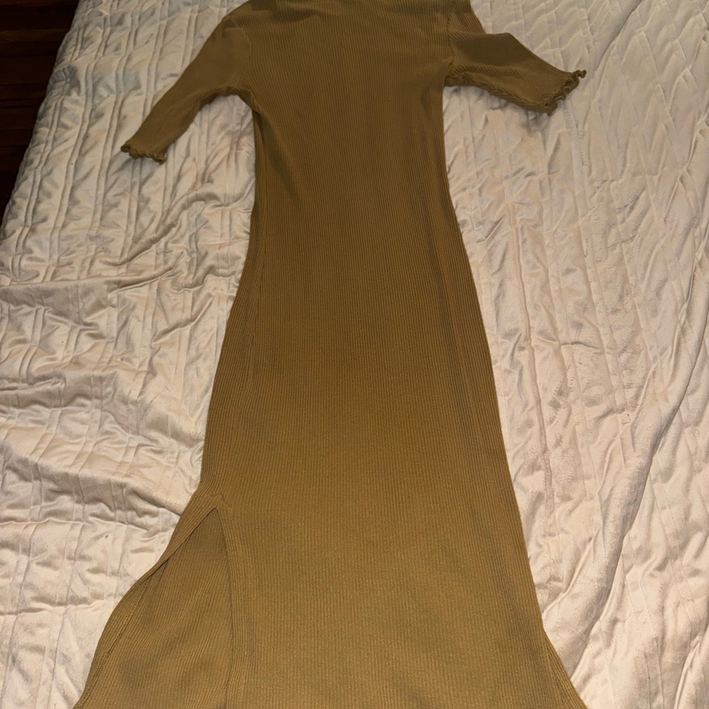 H&M Asymmetrical Mustard Dress